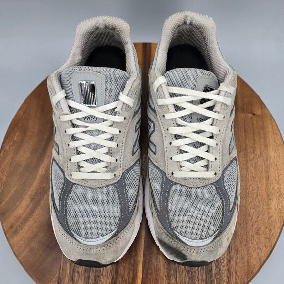 New Balance 990v5 Shoes Mens 9 2E Wide Gray Suede Leather USA Athletic Sneakers main image 5